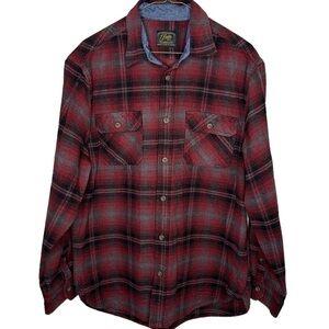 Jachs Cotton Flannel Plaid button down 2 pocket Shirt